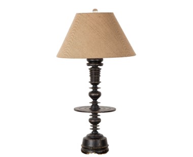 Barcelona Lamp - Antique Black / Jute Shade